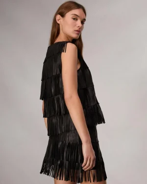 rag & bone Britney Leather Top-Women Shirts & Tops