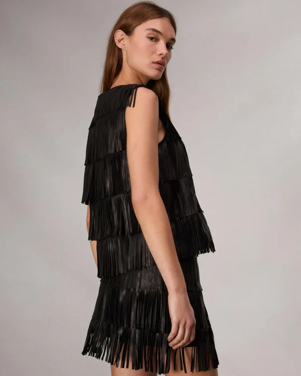 rag & bone Britney Leather Top-Women Shirts & Tops