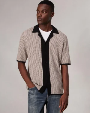 rag & bone Harvey Knit Camp Shirt- Shirts