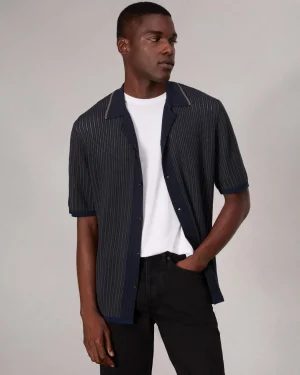 rag & bone Harvey Knit Camp Shirt- Shirts