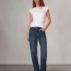 rag & bone Mica Banded Cotton Top-Women T-Shirts