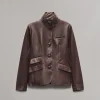 rag & bone Slade Leather Blazer-Women Blazers & Vests