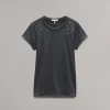 rag & bone Studded Cotton T-Shirt-Women T-Shirts